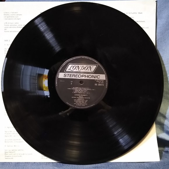 Luciano Pavarotti  National Philharmic O Holy Night 1976 Vinyl record MINTY - Picture 4 of 4